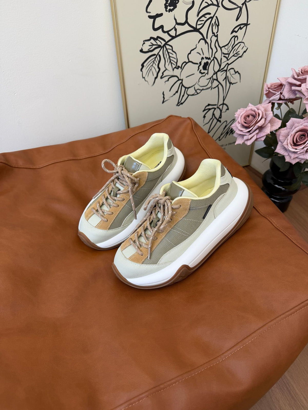 Women's Color Matching Design Sense Small Dad Spring Height Women's Casual Shoes
