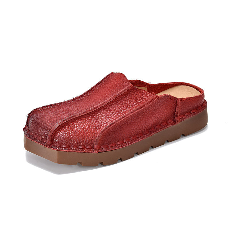 Outer Wear Closed Toe First Layer Flat Slippers