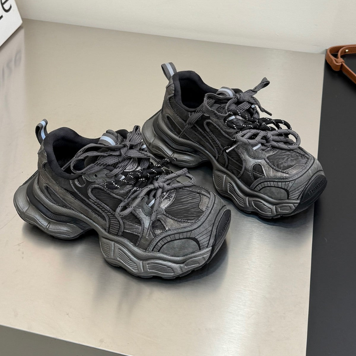 Women's Western Style Double Shoelaces Platform Dad Casual Shoes