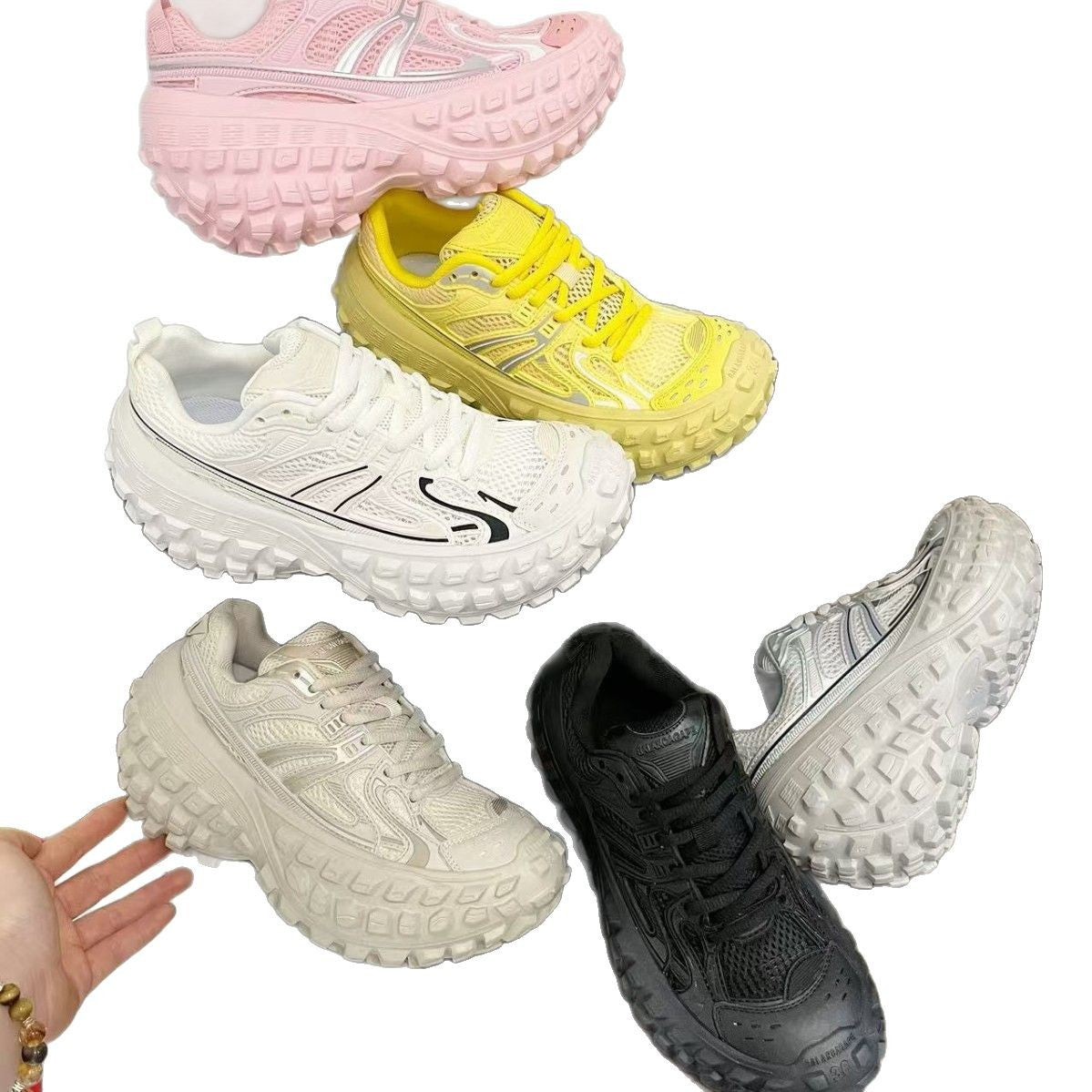 Women's Spring Rivet Tire Durian Platform Dad Fashionable Fried Arcade Women's Sports Shoes