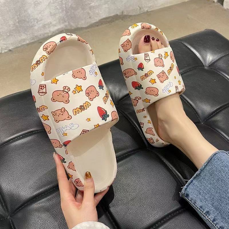 Pretty Indoor Outdoor Platform Thick-soled Cartoon Sandals