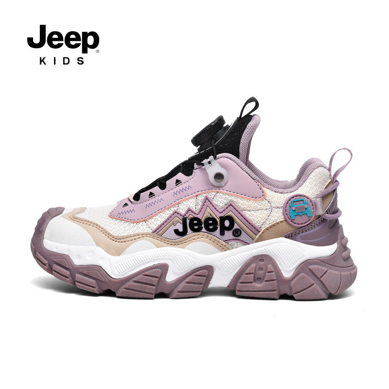 Men's & Children's Soft Bottom Spinning Button Running Children's Sports Shoes