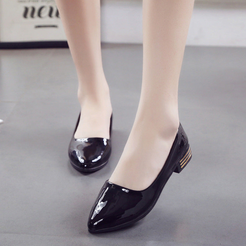 Women's Korean Style Chunky Retro British Single-layer Women's Shoes