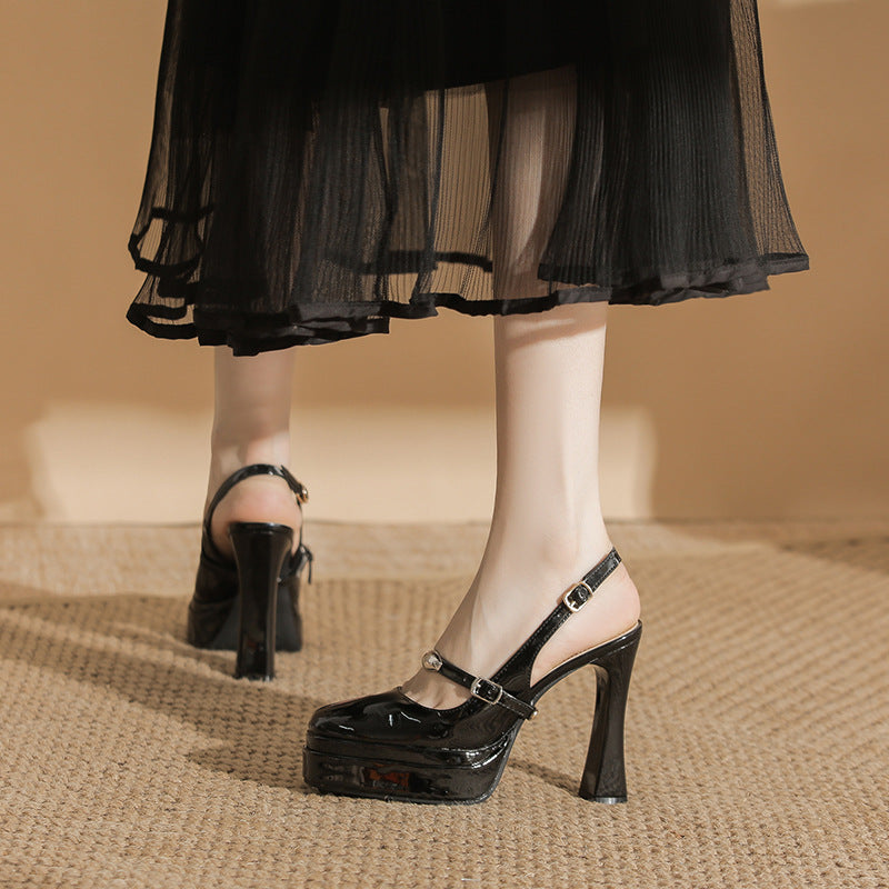 Waterproof Platform High Summer Toe Cap Stilettos Heels