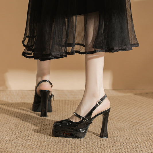Waterproof Platform High Summer Toe Cap Stilettos Heels