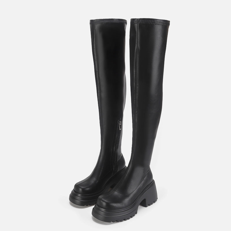 Women's Over The Knee Thick Bottom Stretch Boots