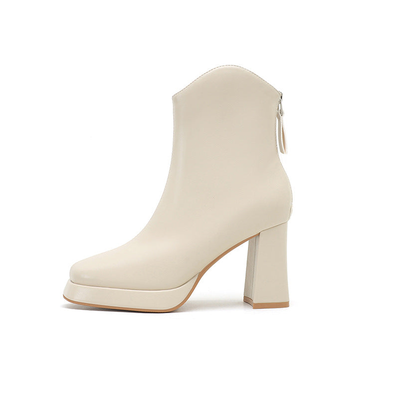 Durable Pretty Trendy Glamorous Graceful Winter Women's Leather Boots