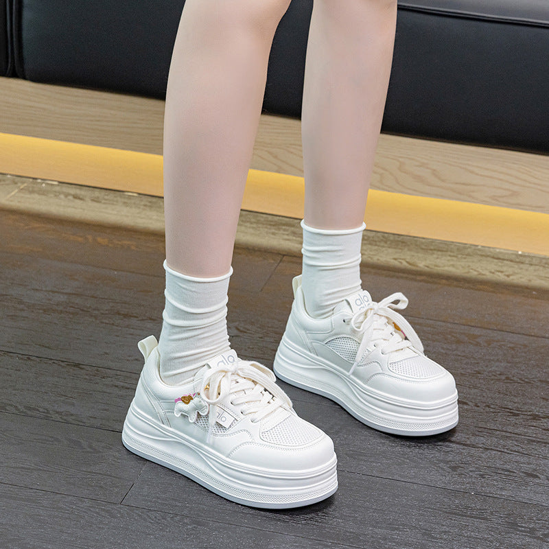 Women's Platform White Summer Breathable Fashion Korean Women's Board Shoes