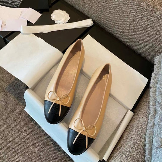 Women's Classic Ballet Bow Round Toe Flats Low-cut Comfortable Loafers