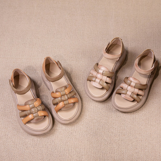 Women's Layer Cowhide Summer Genuine Retro Sports Sandals