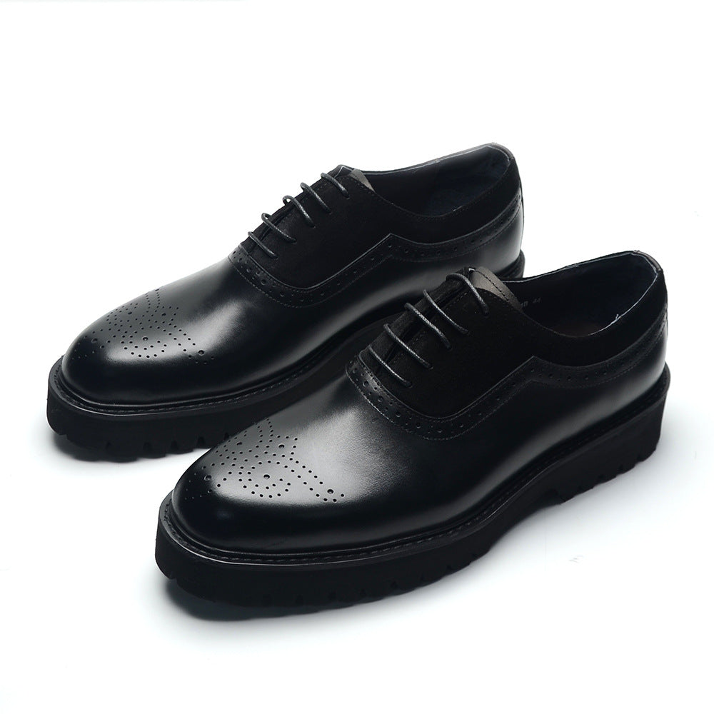 Men's Elegant Top Layer Cowhide Oxford Soft Men's Casual Leather Shoes