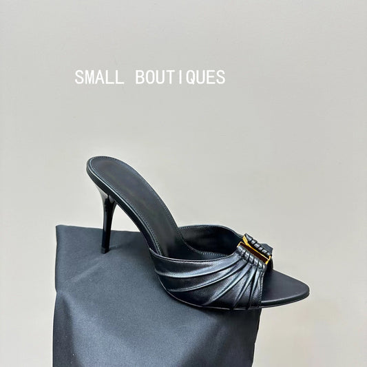 Women's Vintage Style Roman Closed Toe Chunky Outer Wear Heels