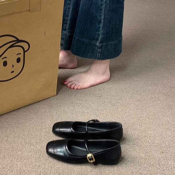 Retro Easy Matching Sier Summer French Vintage Women's Shoes