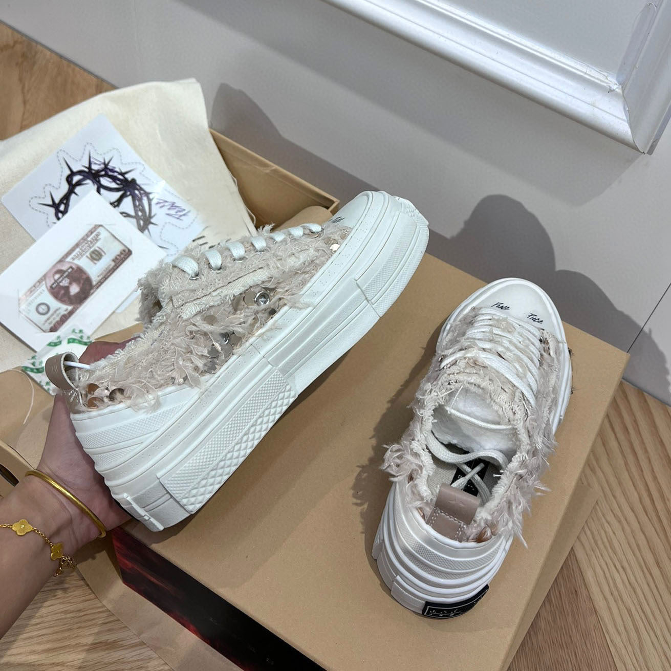 Wu Beggar Summer Platform Lazy Half Women's Canvas Shoes