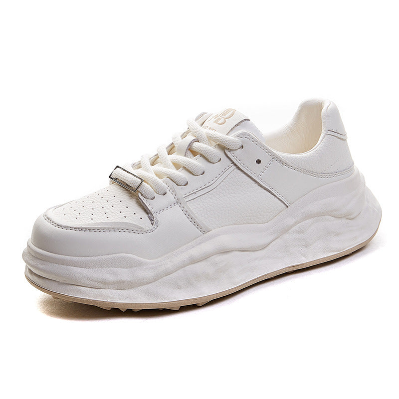 Women's Black White Panda Height Increasing Board Sneakers