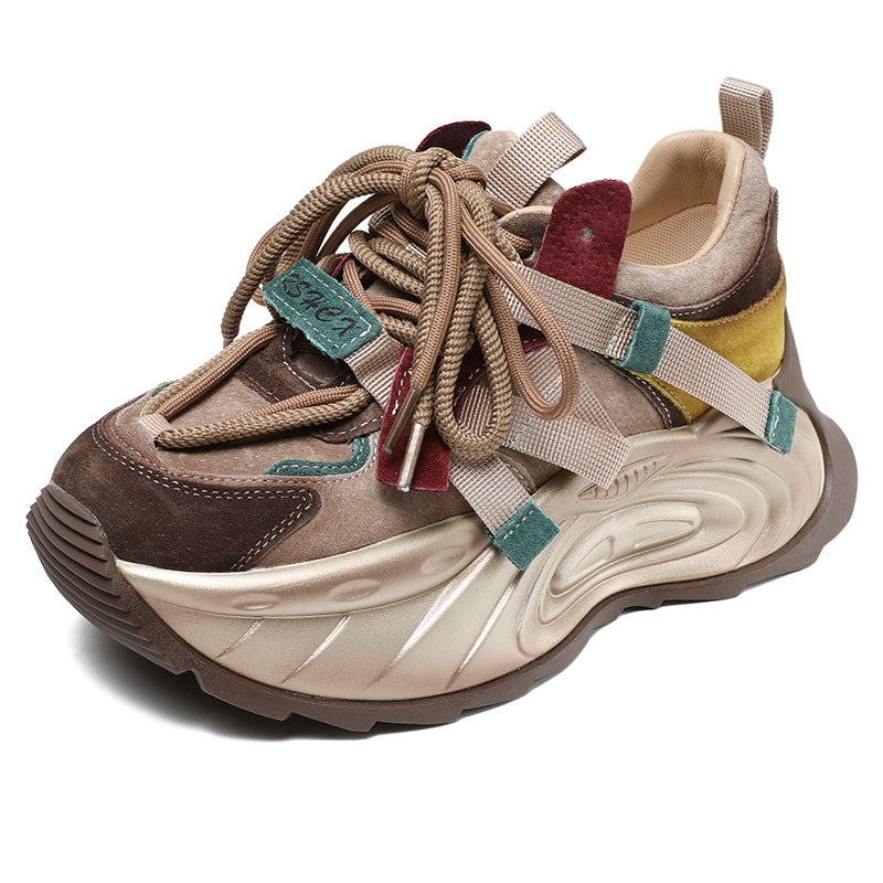 Women's Fashion Daddy Trendy Platform Small Retro Women's Shoes