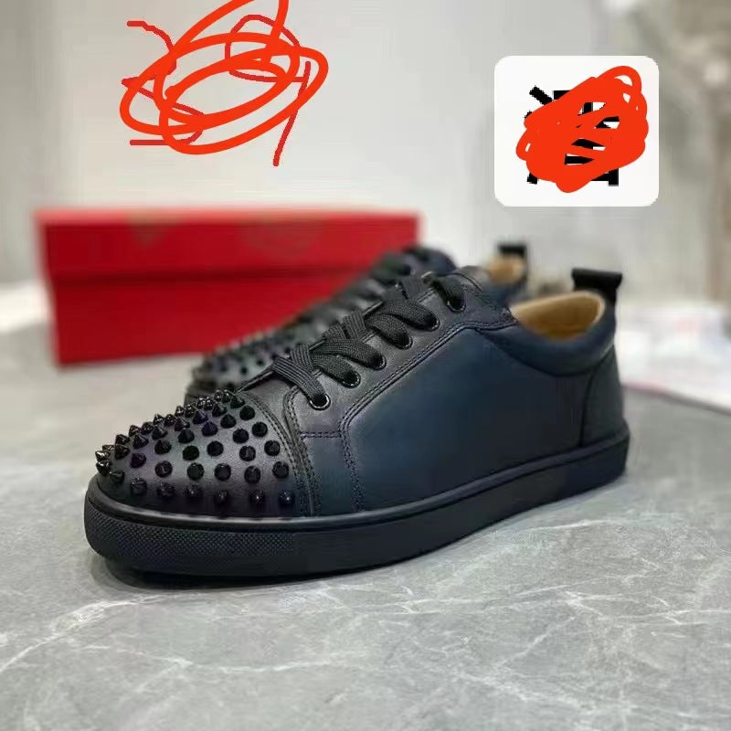 Men's Rivet Red Sole Trendy Flat Breathable Willow Ding Men's Board Shoes
