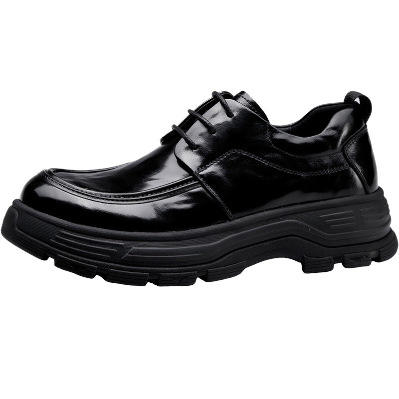 Men's Commuter Grip Pattern Formal British Fashion Men's Business Leather Shoes
