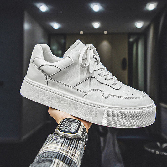 Men's Spring Classic White Thick Sole Increased Sports Men's Board Shoes