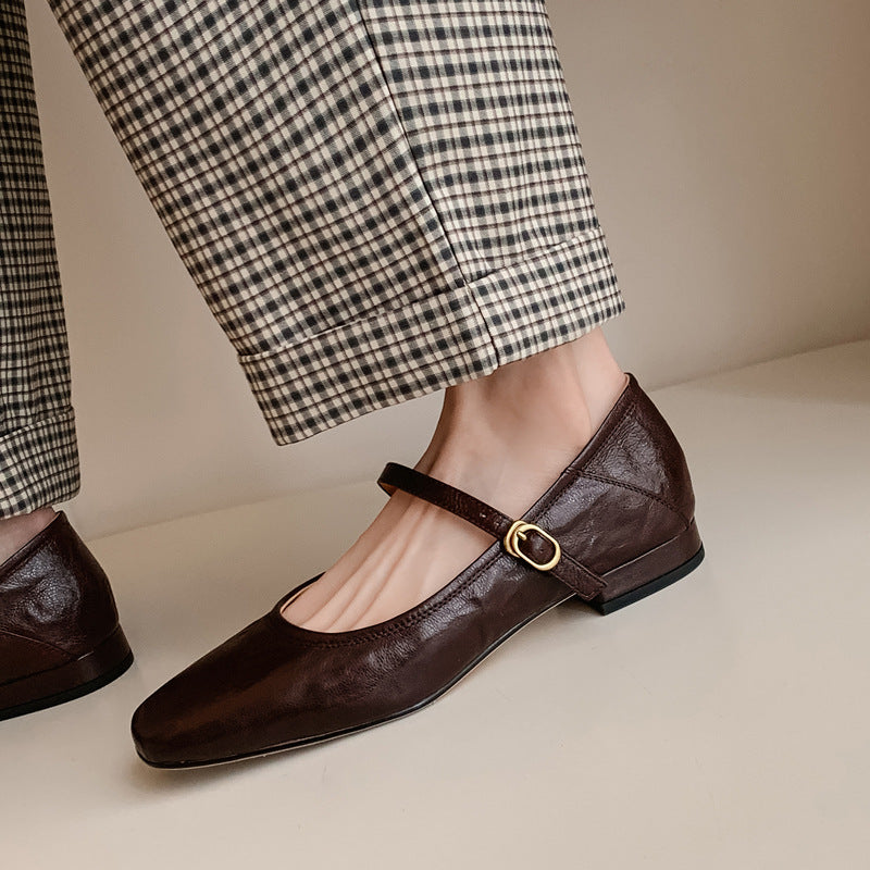 Women's Two-way Wear Mary Jane Spring Low Women's Shoes