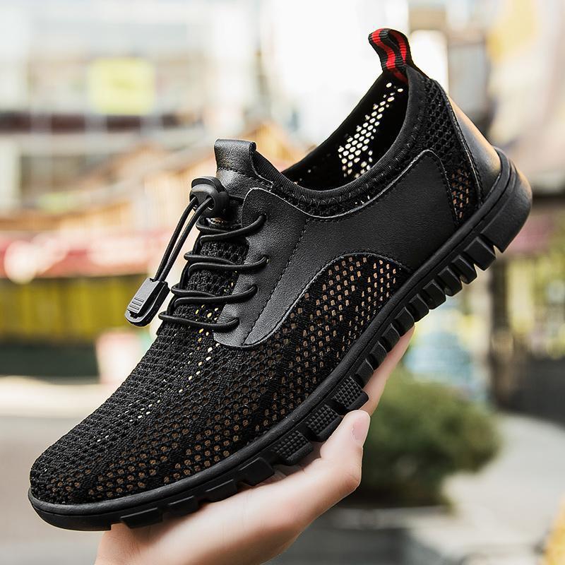 Men's Super Soft Summer Breathable Hollow Calf Leather Shoes