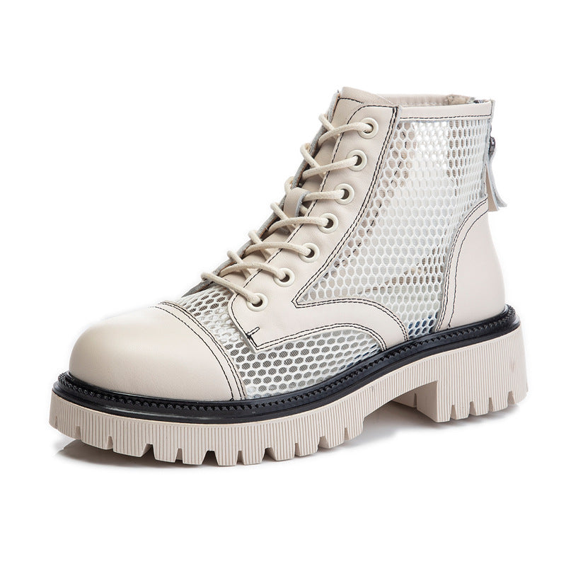 Women's Martin Summer Breathable Mesh Flat Bottom Boots