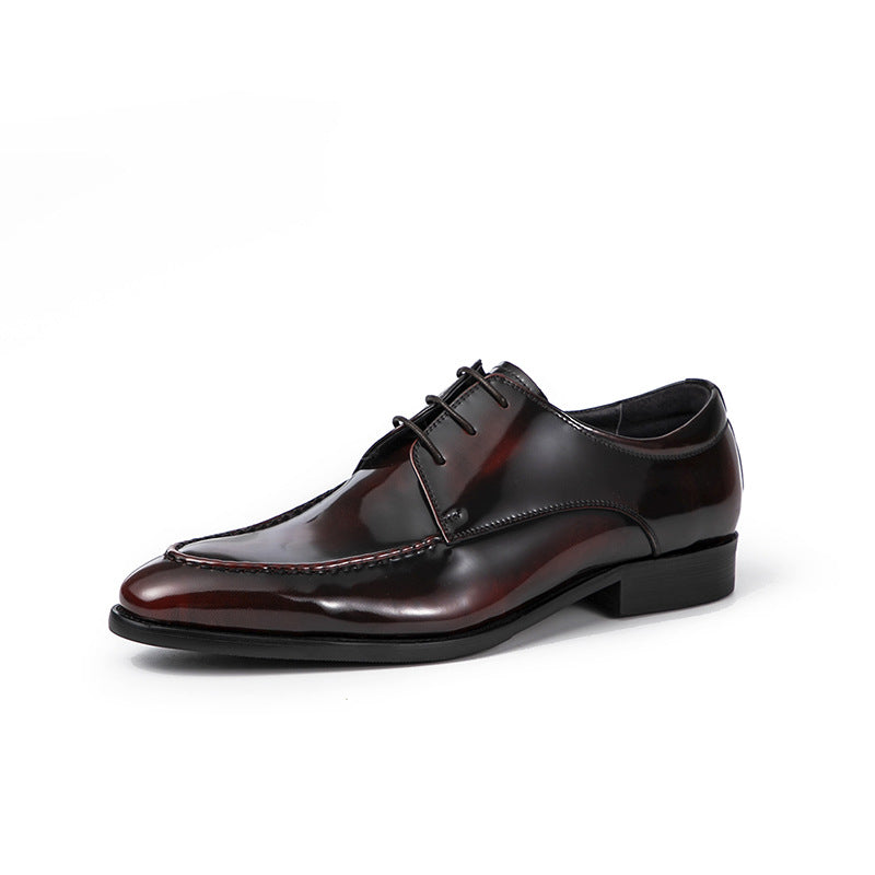 Men's Surface Patent Cowhide Formal Wear British Men's Shoes