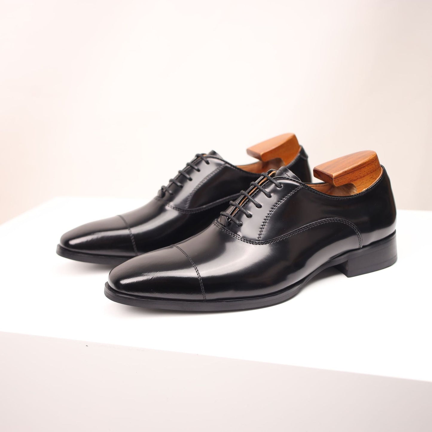 Men's Formal British Style Oxford Handmade Slit Beads Leather Shoes