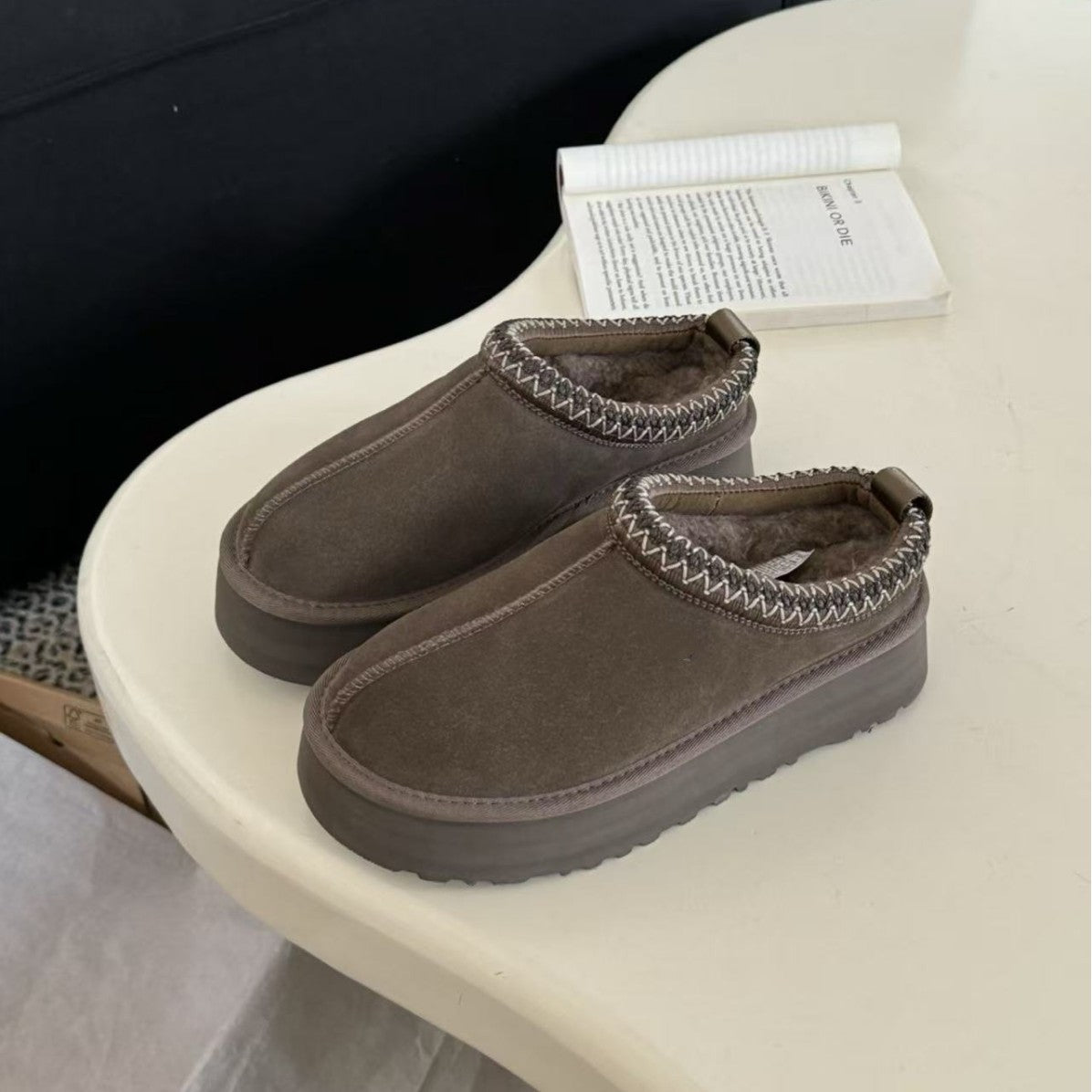 Women's Fur Integrated Ethnic Style Thick Bottom Winter Warm Women's Shoes