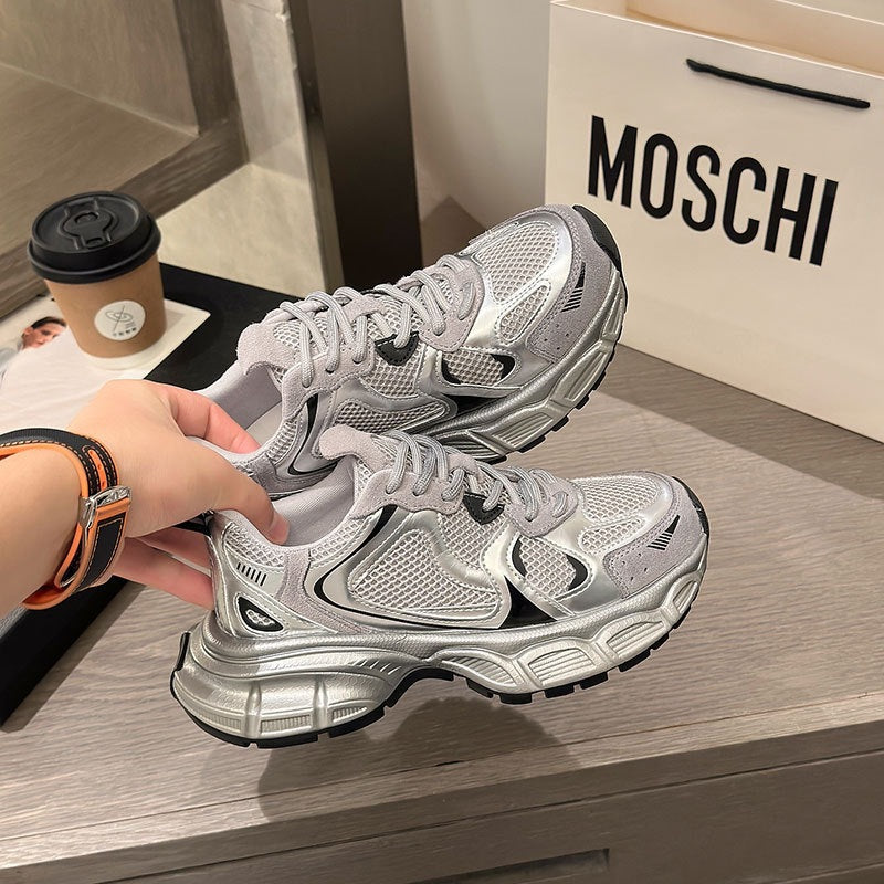 Women's Spring Platform Lightweight Versatile Height Increasing Sneakers