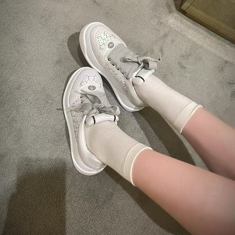 Women's Home Pang Ding Starry Hot Rhinestone Platform Increased Bread Women's Board Shoes
