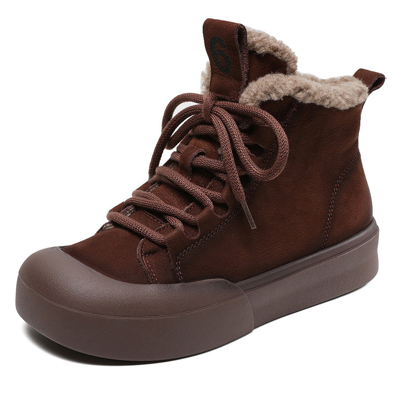 Women's Winter Thick Plus Veet Warm Cotton Genuine Snow Boots