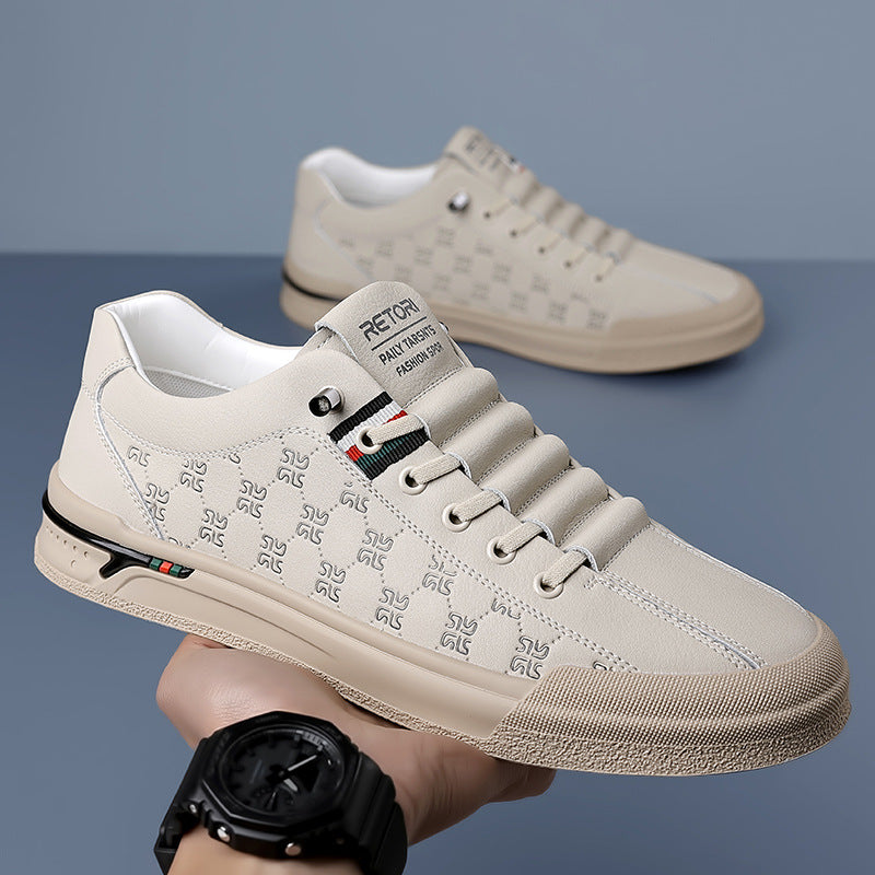 Men's White Summer Vintage Fashion Breathable Feet Sneakers