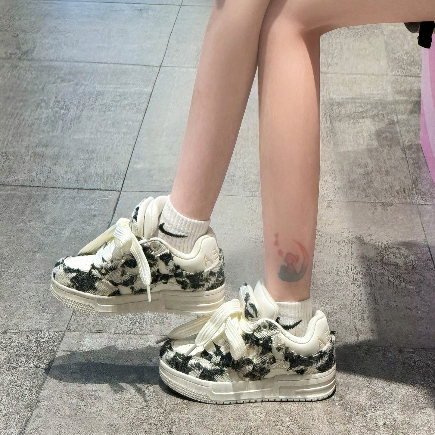 Men's & Women's Damaged Wind Classic Style Bread Increased Couples Men's Board Shoes