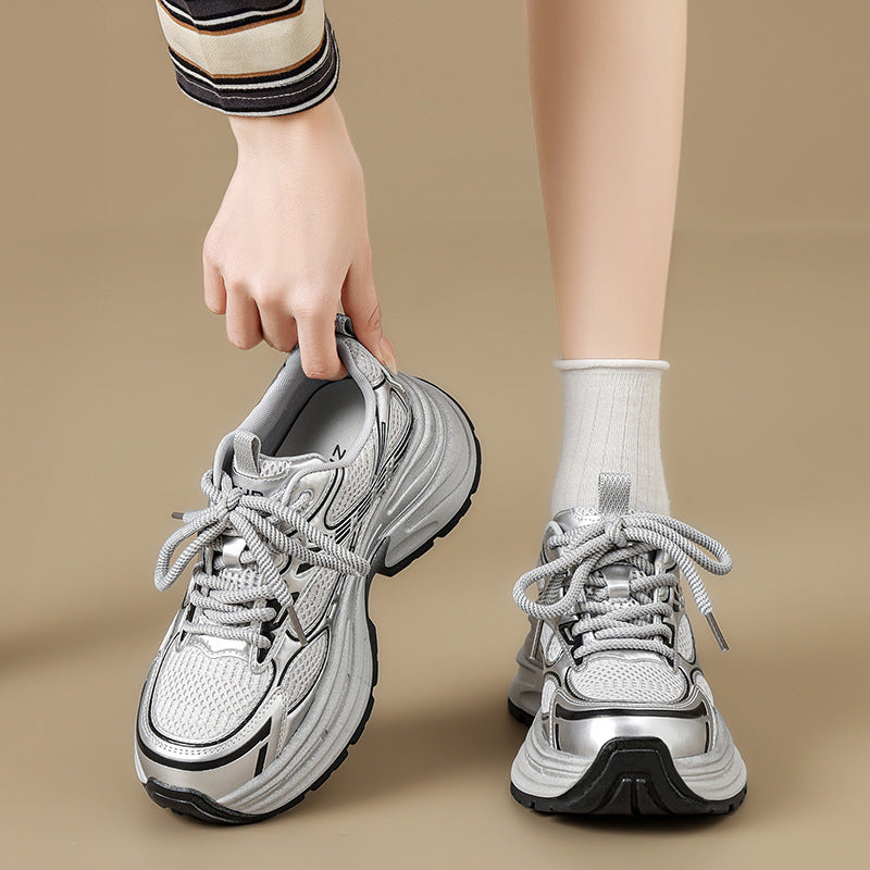 Women's Dad Thick Sole Increased Breathable Mesh Casual Shoes