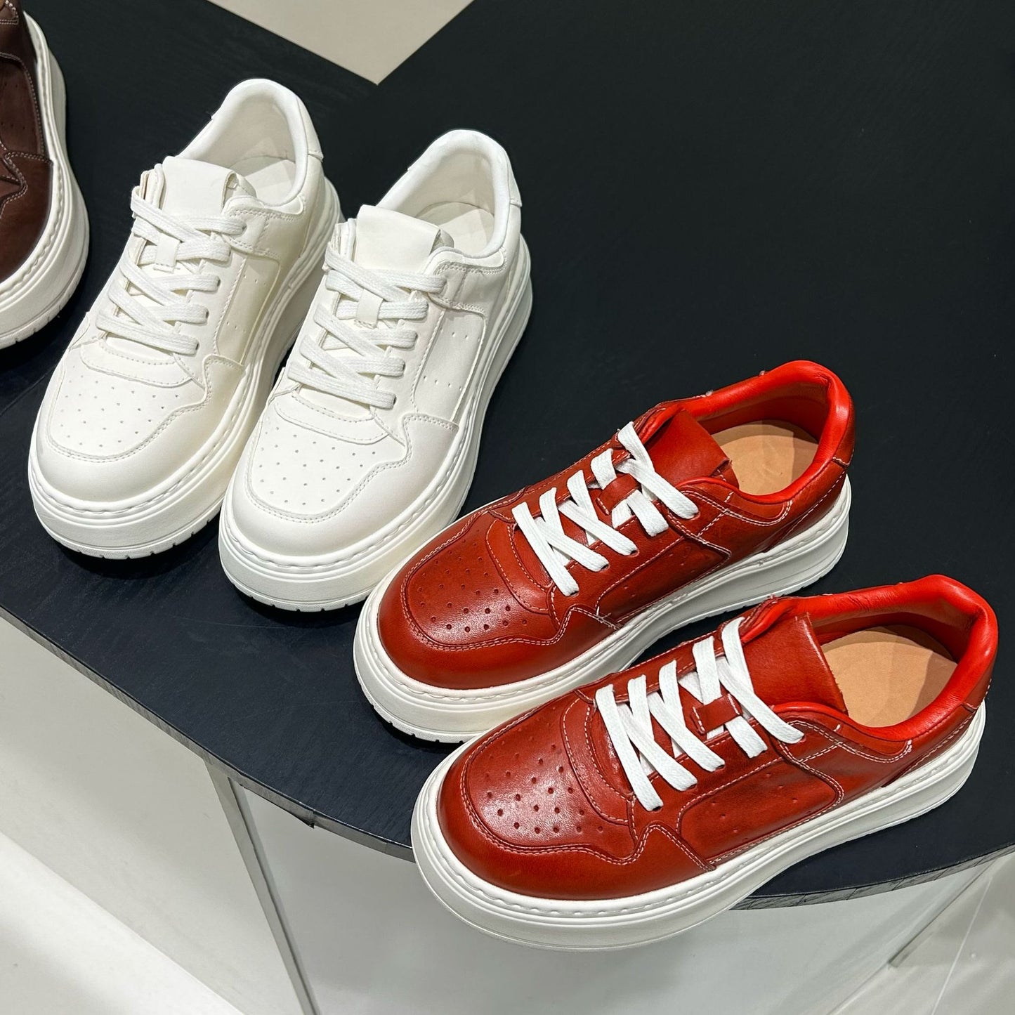 Women's Platform Spring Lightweight Height Increasing Skinny Retro Women's Board Shoes