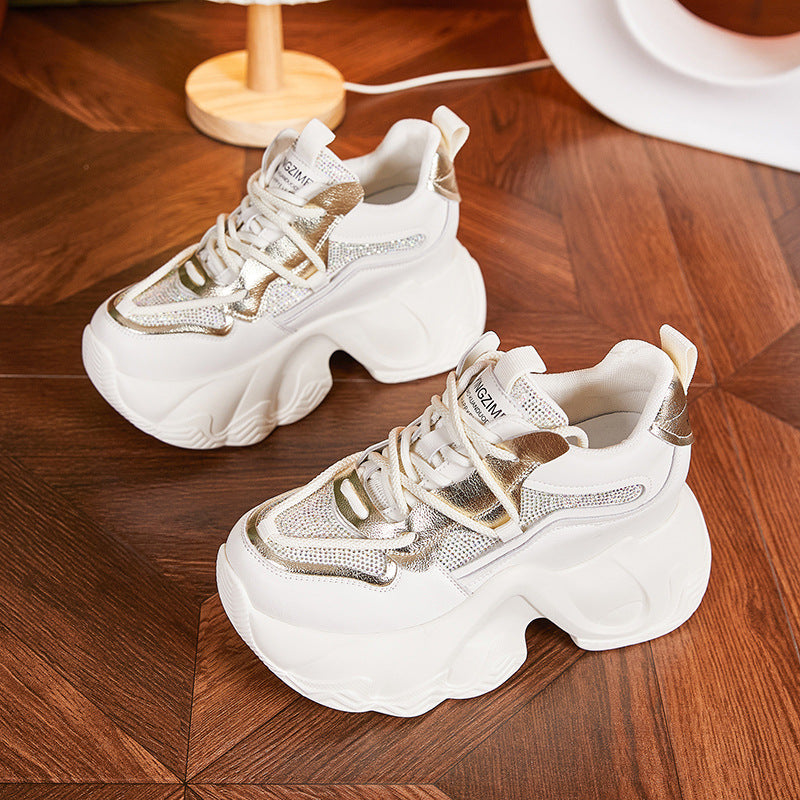 Women's Fashion Sports Leisure Small Height Increasing Sneakers