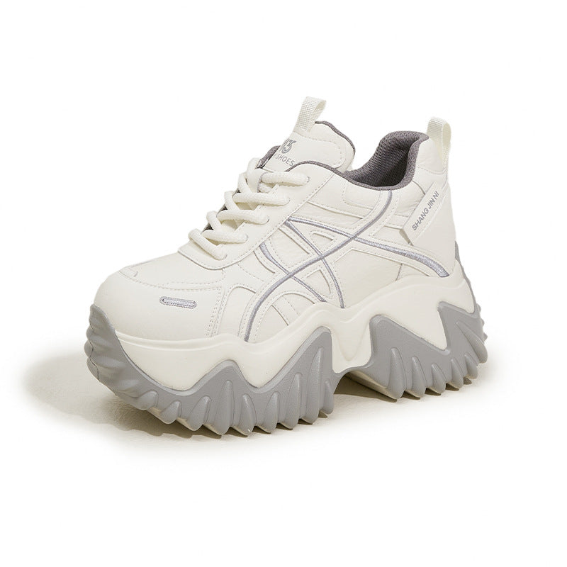 Women's Platform Dad Spring Fashionable Small Height Increasing Women's Sports Shoes