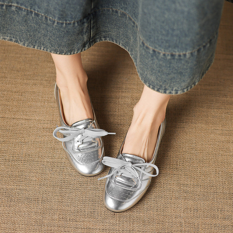 Women's Sheepskin Ballet Style Low-cut German Training French Slip-on Women's Fashion Shoes