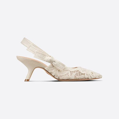 Women's Flat White Lace Embroidered Wedding Bridesmaid Kitten High Heeled Sandals