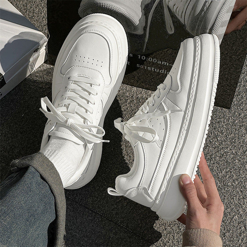 Men's Board Height Increasing Outdoor Martin Spring Men's Casual Leather Shoes