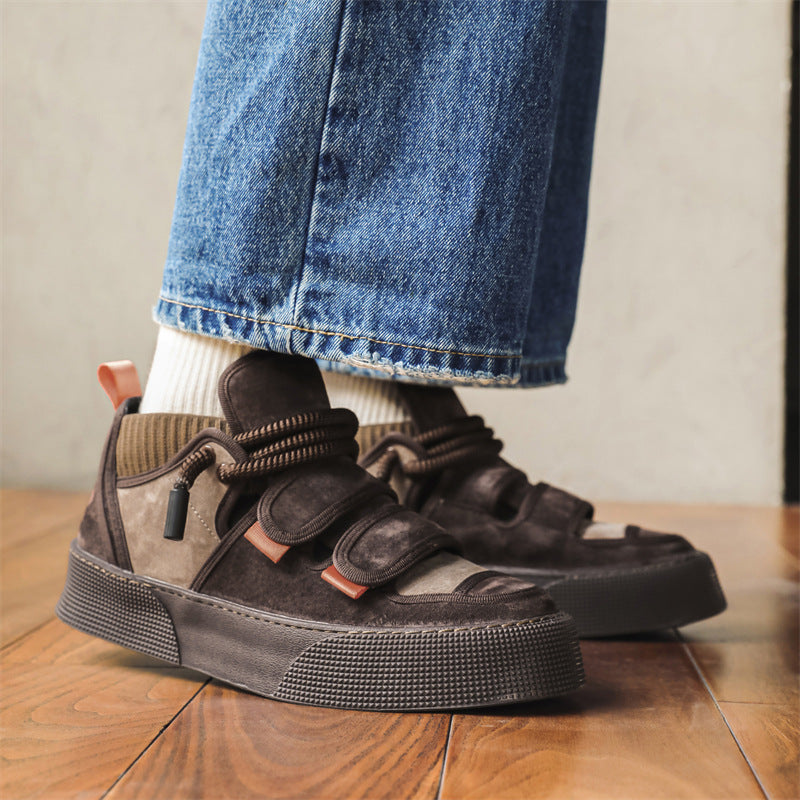 Men's Cotton Fleece-lined Velcro Fashion Trendy Comfortable Men's Shoes