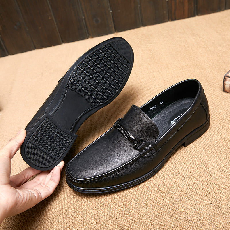 Men's Autumn Genuine Comfortable Low Slip-on Flat Casual Shoes