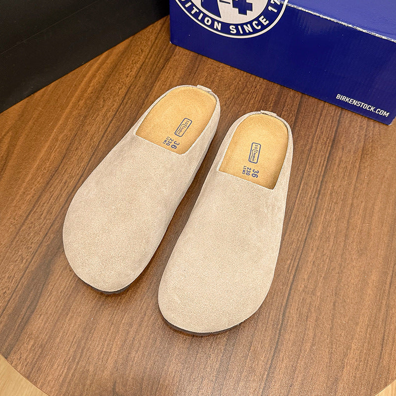 Women's & Men's Genuine Thick Bottom Pedal Toe Cap Thick-soles Slippers
