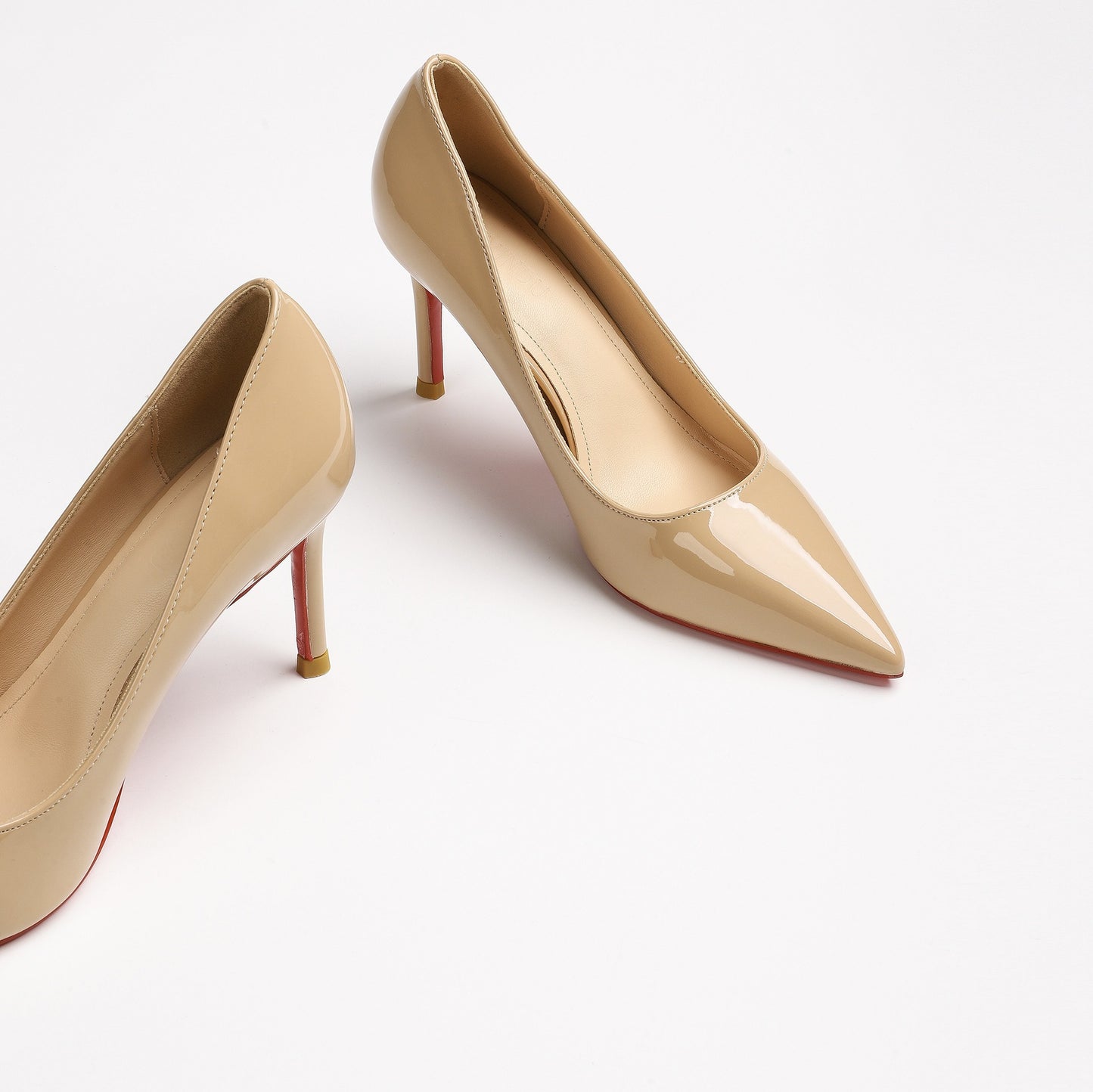 Women's Low-cut Stilettos Red High Professional Commute Patent Women's Fashion Shoes