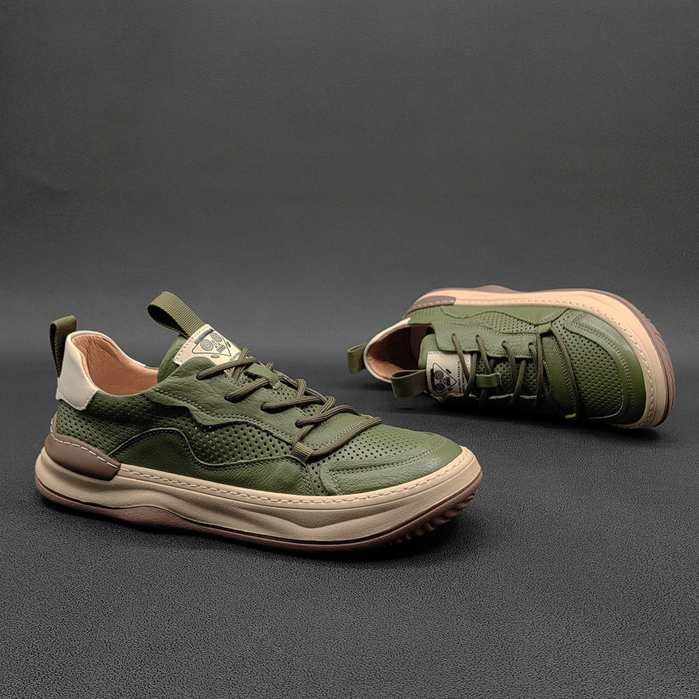 Men's Hollow Out Breathable Head Tilt Clown Men's Board Shoes