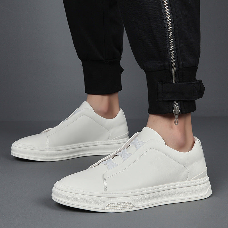 Men's Genuine Slip-on Top Layer Cowhide Breathable Sneakers