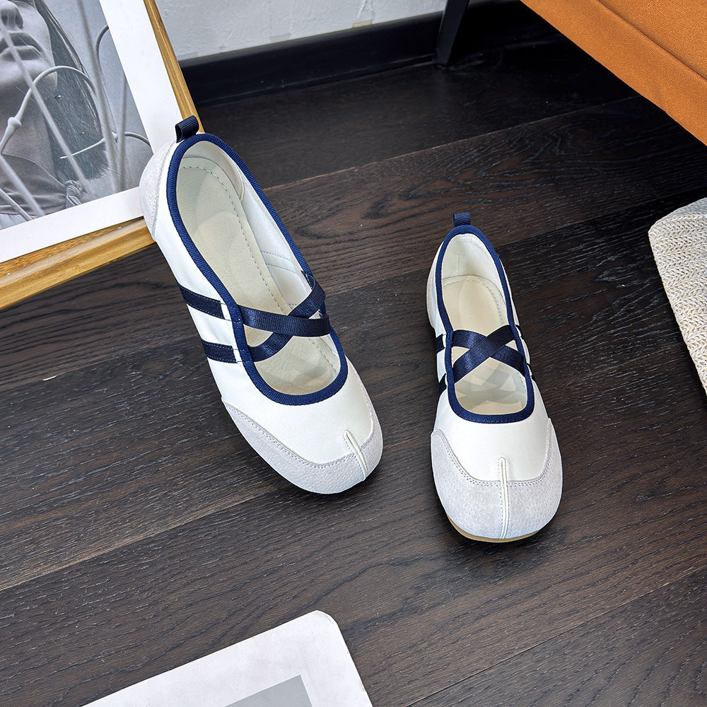 Women's Korean Style Genuine Mary Jane Ballet Shallow Mouth Soft Bottom Women's Casual Shoes