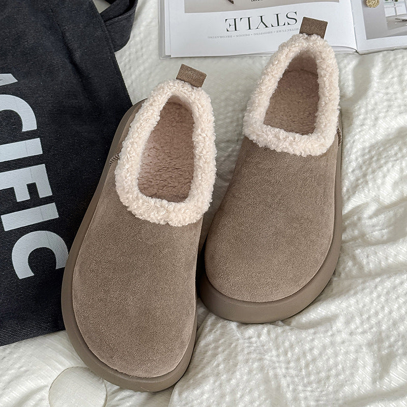 Thick Bottom Small Potatoes All-inclusive Couple Winter Fur Warm Snow Boots