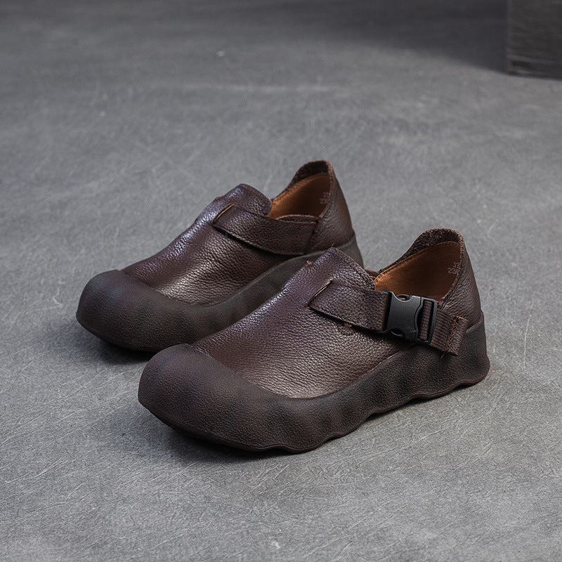 Shu Retro Soft Mother Buckle Comfortable Pumps Fashion Fashionable Women's Casual Shoes